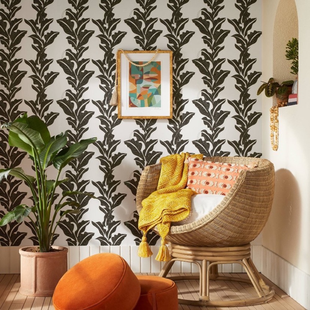 2!!!! JUNGALOW x OPALHOUSE NEW Botanical leaf peel and stick wallpaper